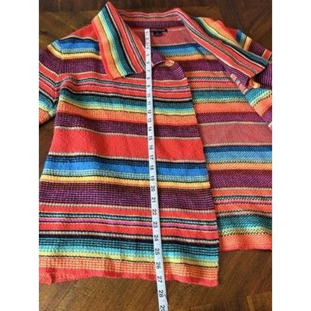 Rock & Roll Cowgirl Womens L Serape Cardigan Sweater Southwestern Western Boho - Picture 8 of 8